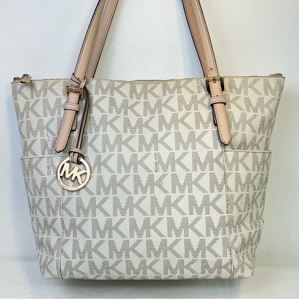 🤍 Michael Kors Cream and Tan Tote Bag